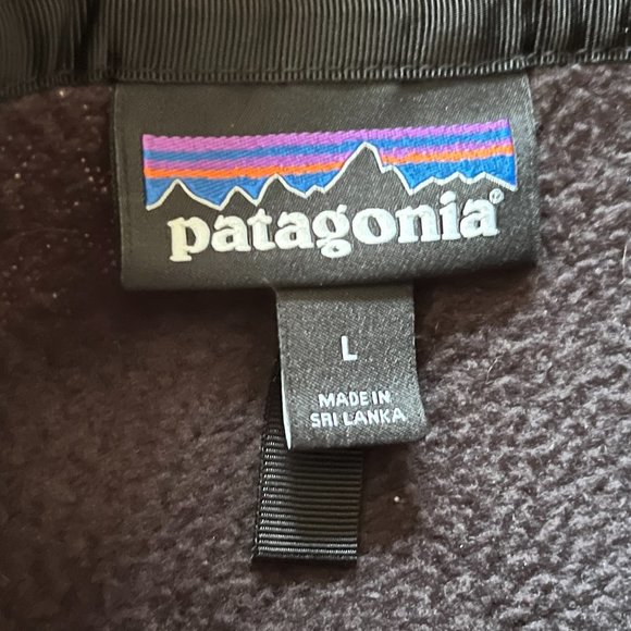 SOLD Patagonia Black Sherpa Fleece Zip Up Jacket Top   Mens Size Large - Picture 3 of 9